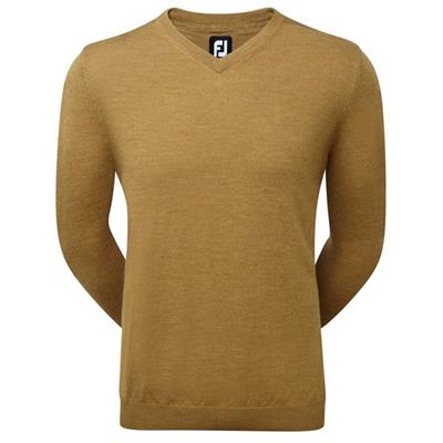 Pull Over Lambswool Col V moutarde (95419) - FootJoy