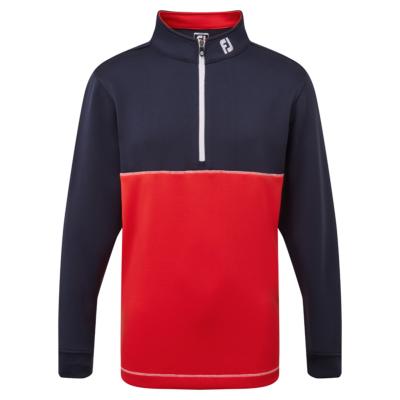 Pull Over Chill-Out Junior avec Blocs Couleurs marine/rouge (88536) - FootJoy