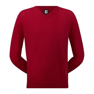 Pull Over Lambswool Col V rouge (95374) - FootJoy