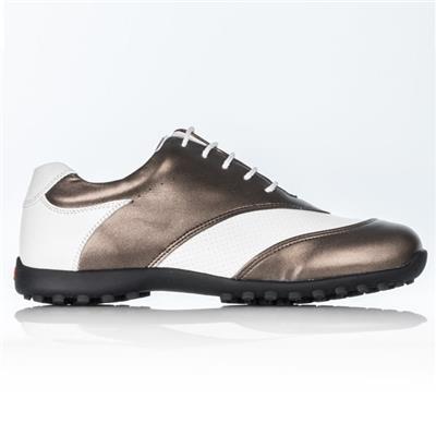 Chaussure femme Malonee Spikeless 2017 (Gris-Blanc) - SP Golf Shoes