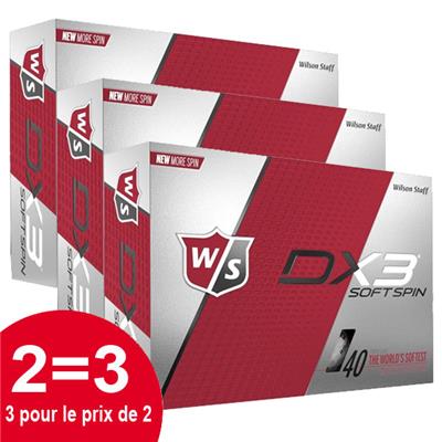 3x12 Balles de golf DX3 Soft Spin - Wilson