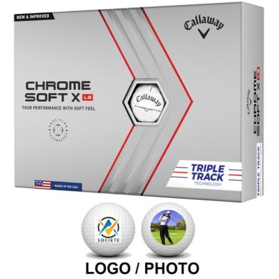 12x12 Balles CALLAWAY Logotées Chrome Soft X LS - Callaway