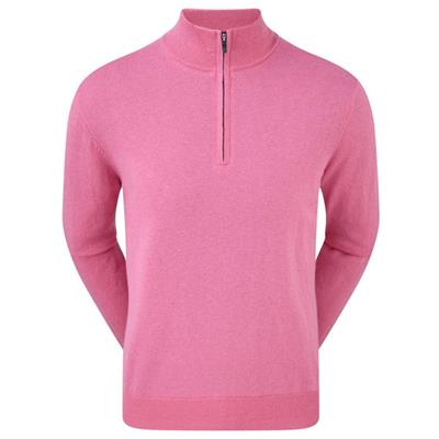 Pull Over Lambswool Col 1/2 Zip Coupe-vent rose (95437) - FootJoy