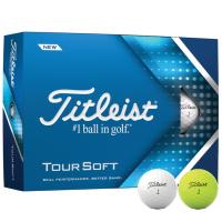12 Balles de golf Tour Soft 2022 - Titleist <b style='color:red'>(dispo au 2 juin 2023)</b>
