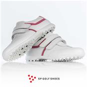 Chaussure femme Orangia Velcro 2017 (blanc-rose) - SP Golf Shoes