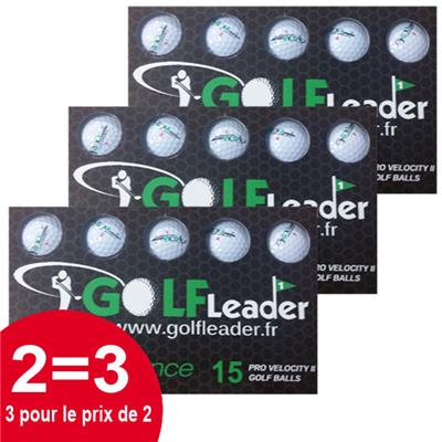 3x15 Balles de golf Golfleader