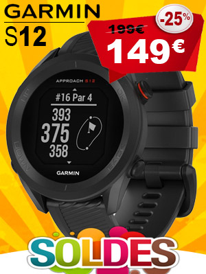 SOLDES : votre montres GPS S12 Garmin pour 149€ seuelement
