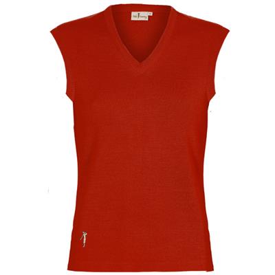 Pull Over Col V Sans Manche Femme rouge (2727) - Polo Swing