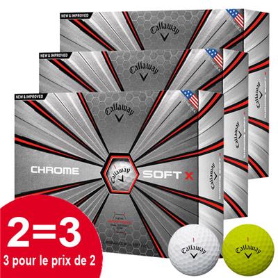 3x12 Balles de golf Chrome Soft X 18 - Callaway