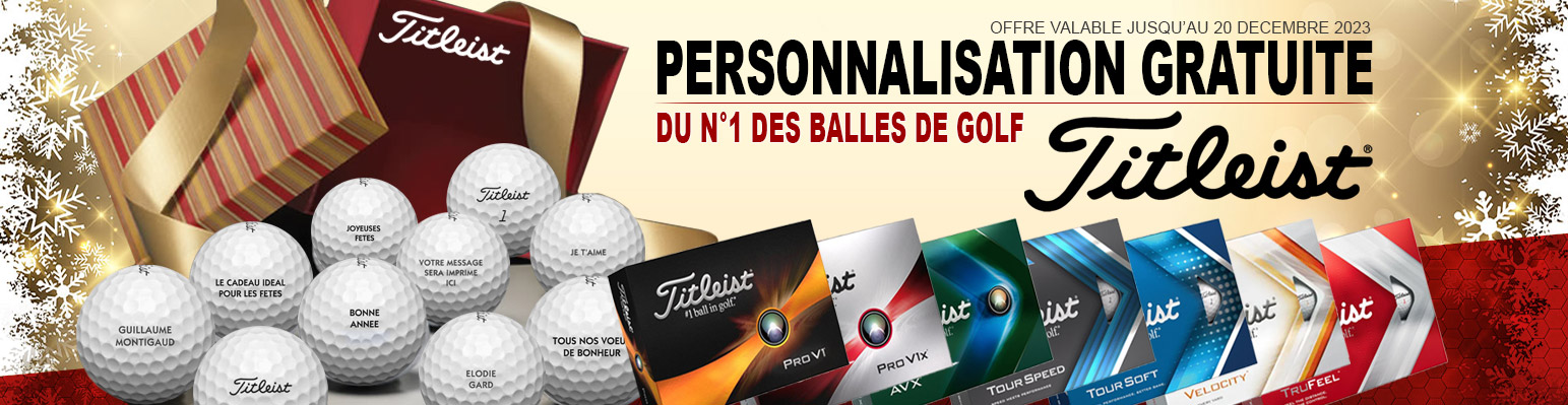 Faîtes la différence sur le terrain, personnalisez vos balles de golf grâce à notre offre spéciale sur les balles Titleist.