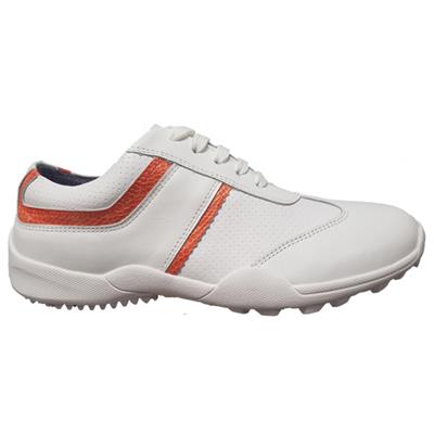 Chaussure femme Orangia Lacets 2017 (blanc-orange croco) - SP Golf Shoes